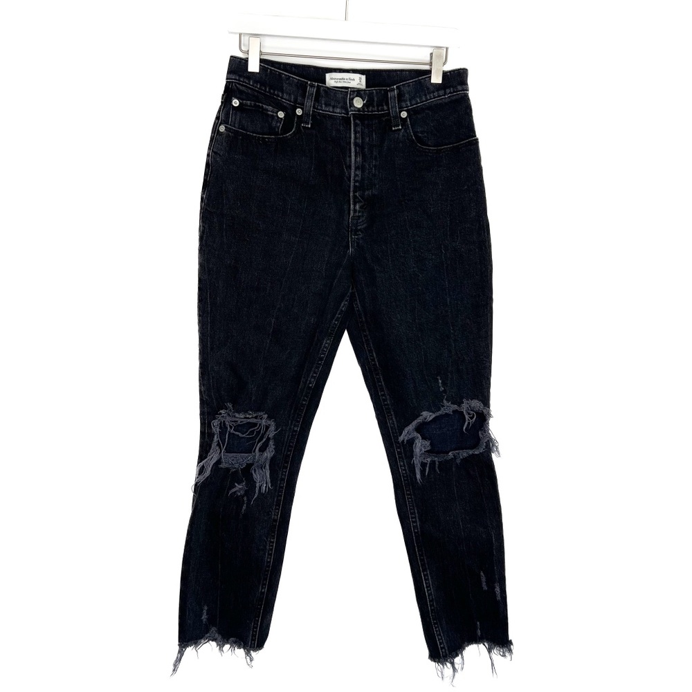 Abercrombie & Fitch Jeans High Rise Mom Jean Busted Knee